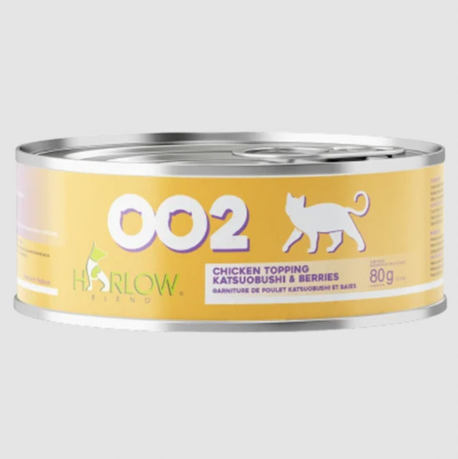 【Harlow Blend】Cat Can - 002 Chicken In Gravy With Katsuobushi & Berries 80g