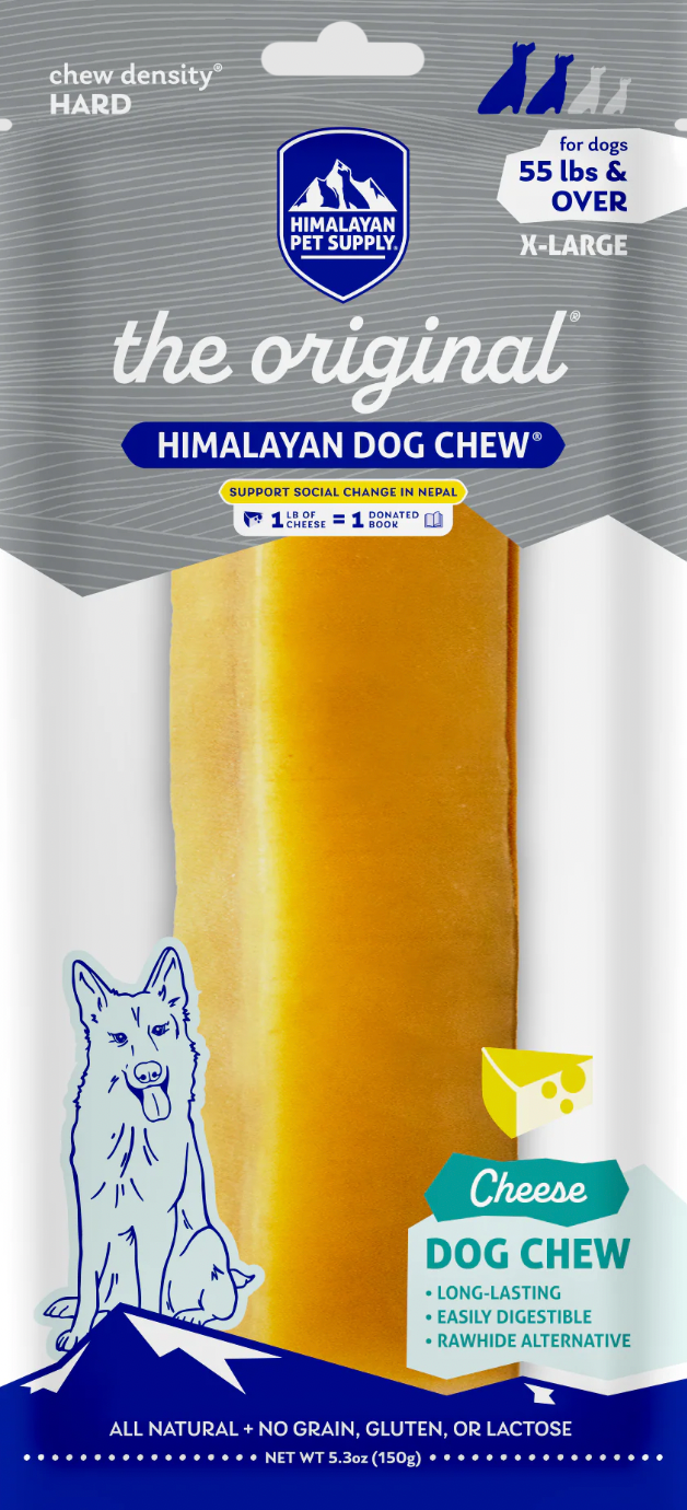 【Himalayan Pet Supply】Dog Chew Treats - Yaky Original Cheese Chew Bar Xlarge 5.3oz (For Dogs 55lbs & Over)
