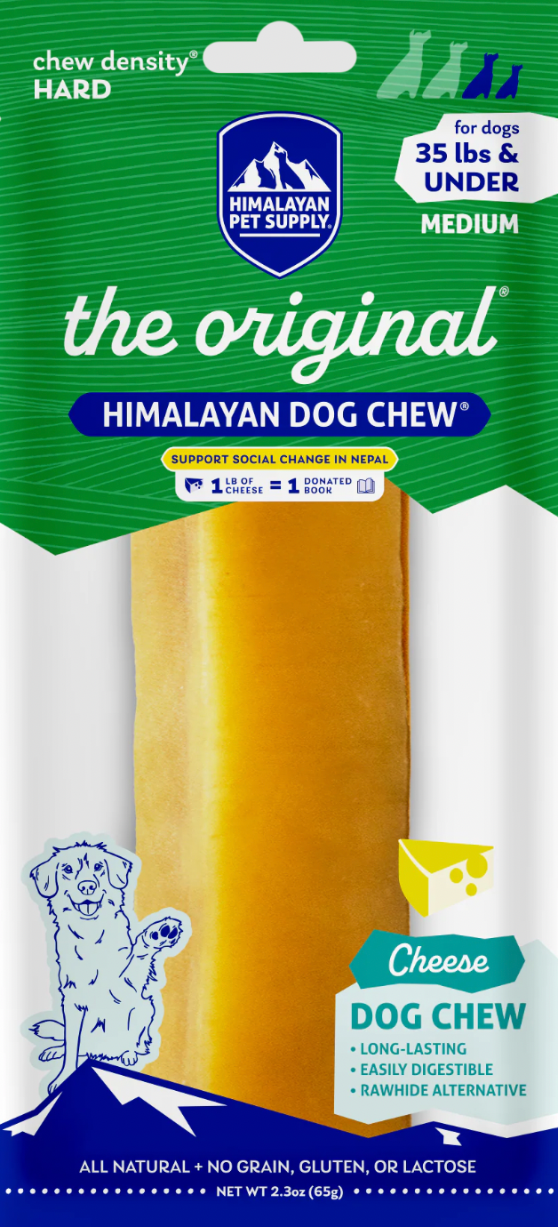 【Himalayan Pet Supply】Dog Chew Treats - Yaky Original Cheese Chew Bar Medium 2.3oz (For Dogs 35lbs & Under)
