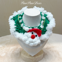 【Purrfect Handcrafts】Christmas Santa Winter Pet Bib