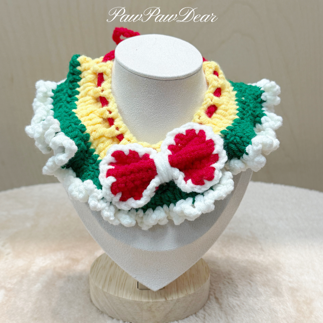 【Purrfect Handcrafts】Christmas Cute Bow Pet Bib