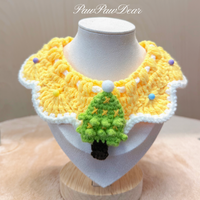 【Purrfect Handcrafts】Christmas Tree Yellow Pet Bib