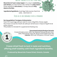 【Mavericks】Freeze Dried Quail Egg Yolks for Dogs & Cats 65g