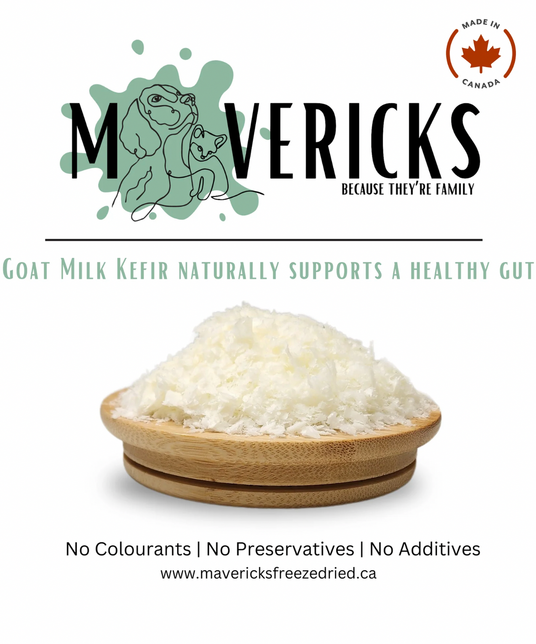 【Mavericks】Freeze Dried Topper -  Goat Milk Kefir -  for Dogs & Cats 70g