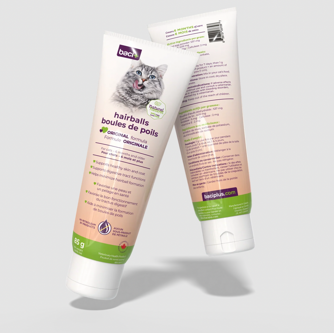 【Baci+】Hairball For Cats - Original pâte 85g
