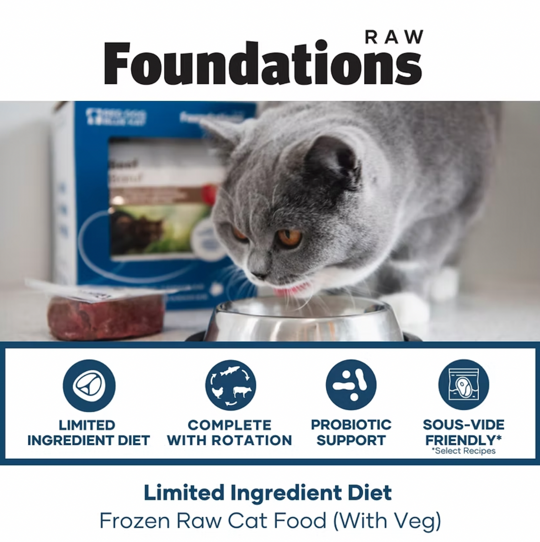 【RED DOG BLUE KAT】Frozen Cat Food - Foundations Raw Chicken Recipe