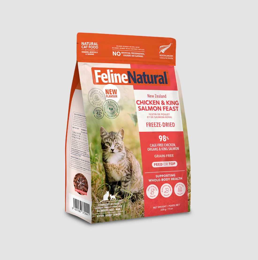 【K9 / Feline Natural】Freeze-Dried Cat Food - Chicken & King Salmon Feast 320g