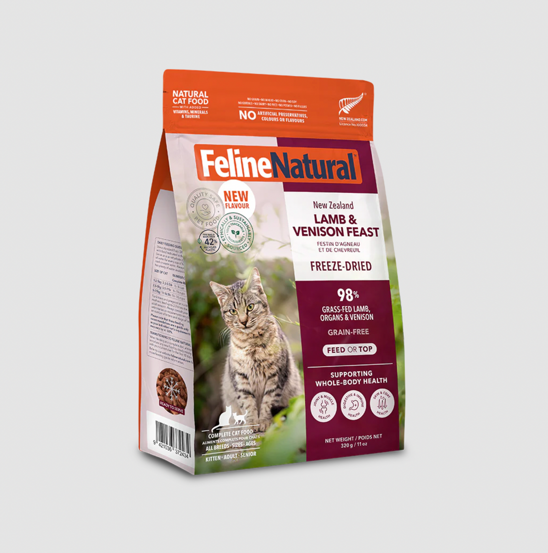 【K9 / Feline Natural】Freeze-Dried Cat Food - Lamb & Venison Feast 320g