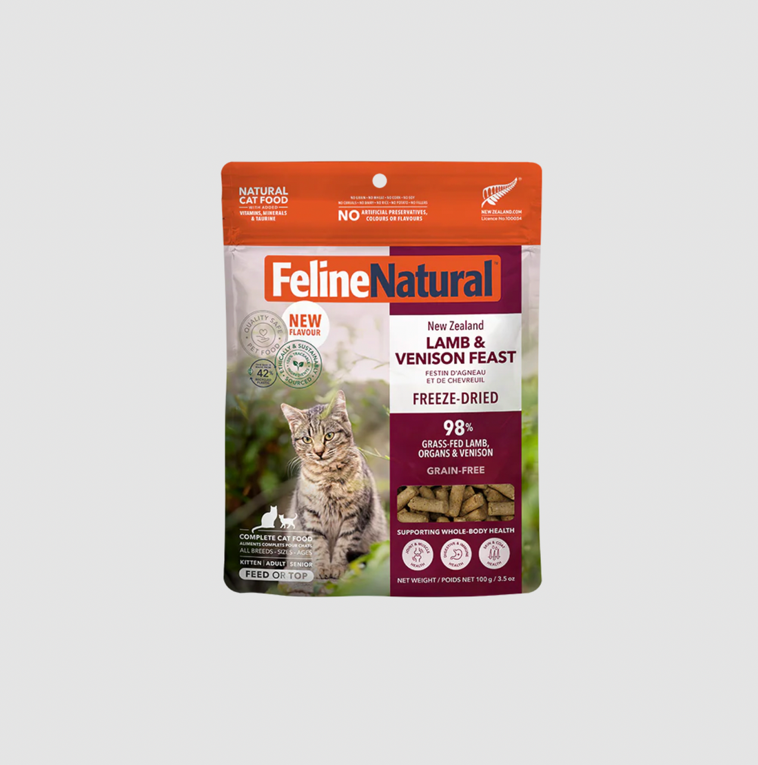 【K9 / Feline Natural】Freeze-Dried Cat Food - Lamb & Venison Feast 100g