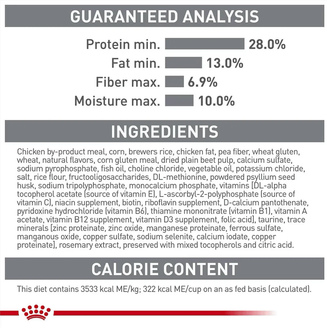 【Royal Canin】Cat Dry Food -  Nutrition Dental Care 3lbs