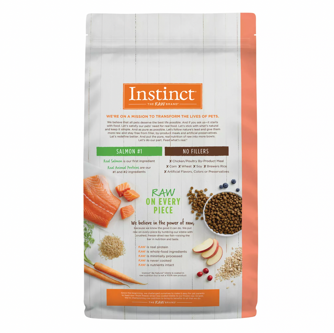 【Instinct】Dog Dry Food -  Be Natural  Real Salmon & Brown Rice Recipe 24lb
