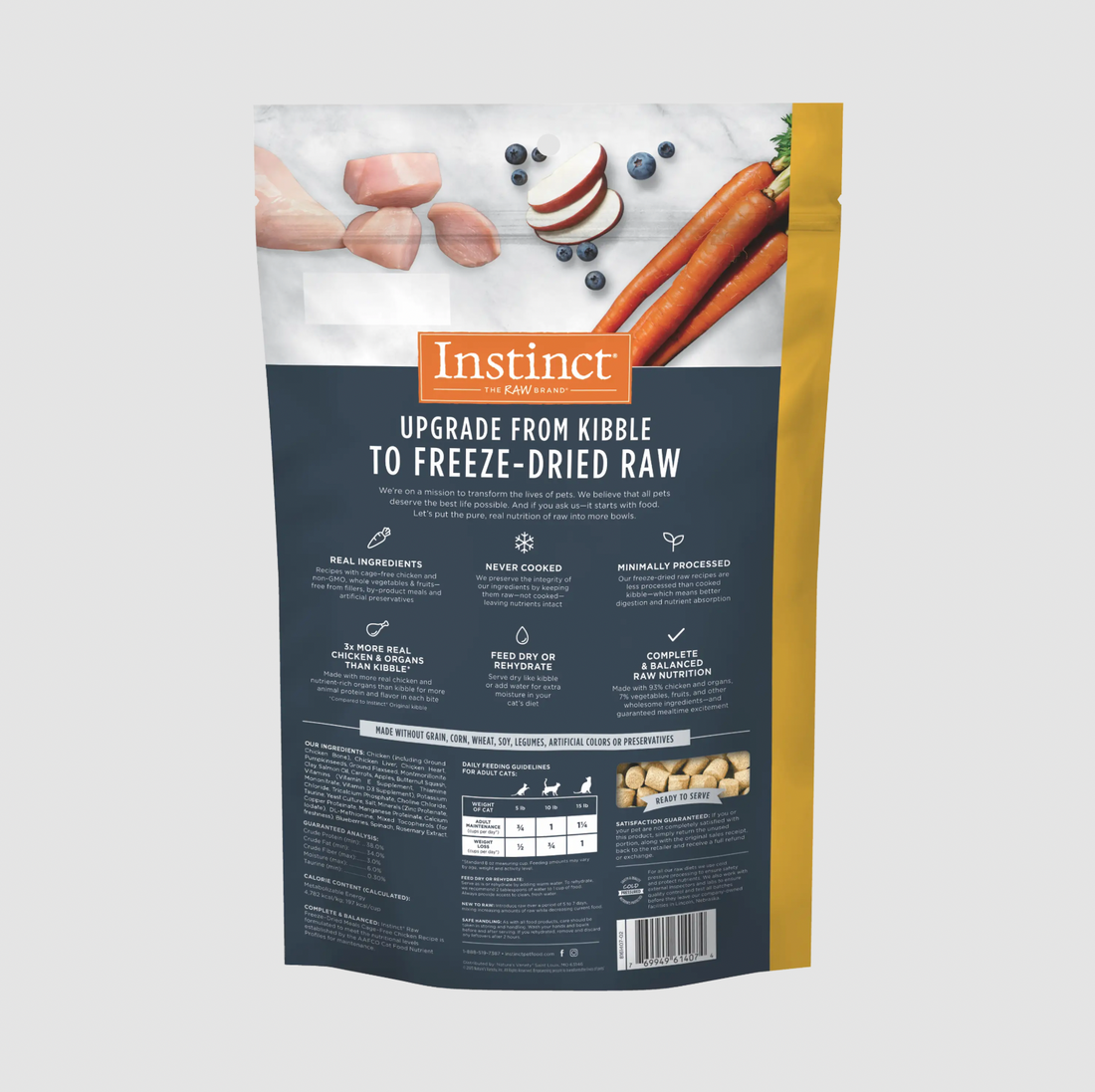 【Instinct】Cat Freeze-Dried Raw Meals Grain-Free Chicken Recipe 269g