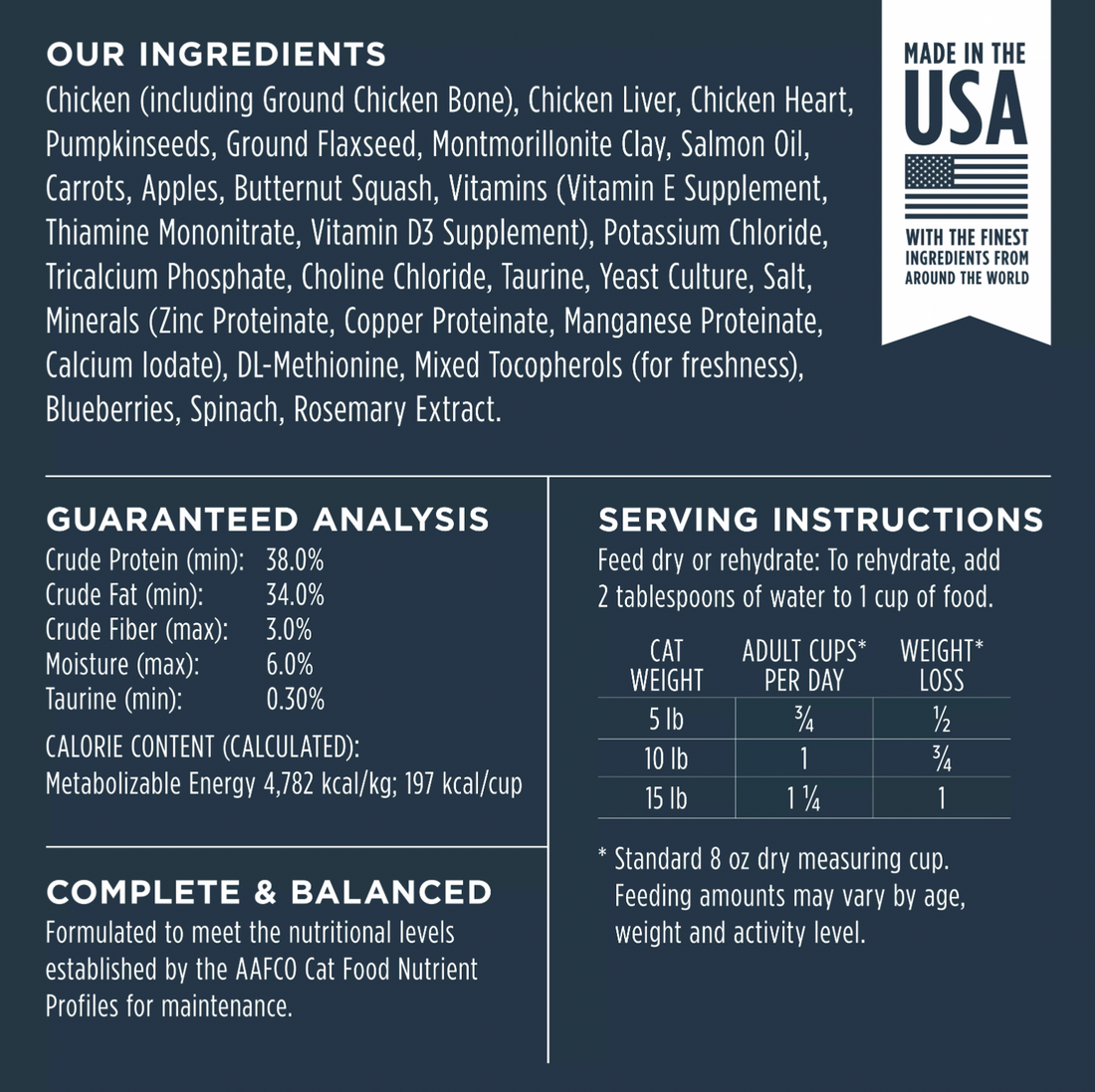 【Instinct】Cat Freeze-Dried Raw Meals Grain-Free Chicken Recipe 269g