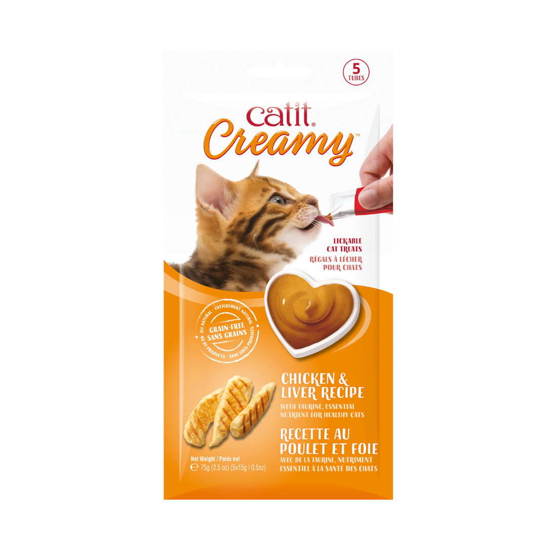【Catit】Creamy Lickable Cat Treat - Chicken & Liver Flavour - 5 pack