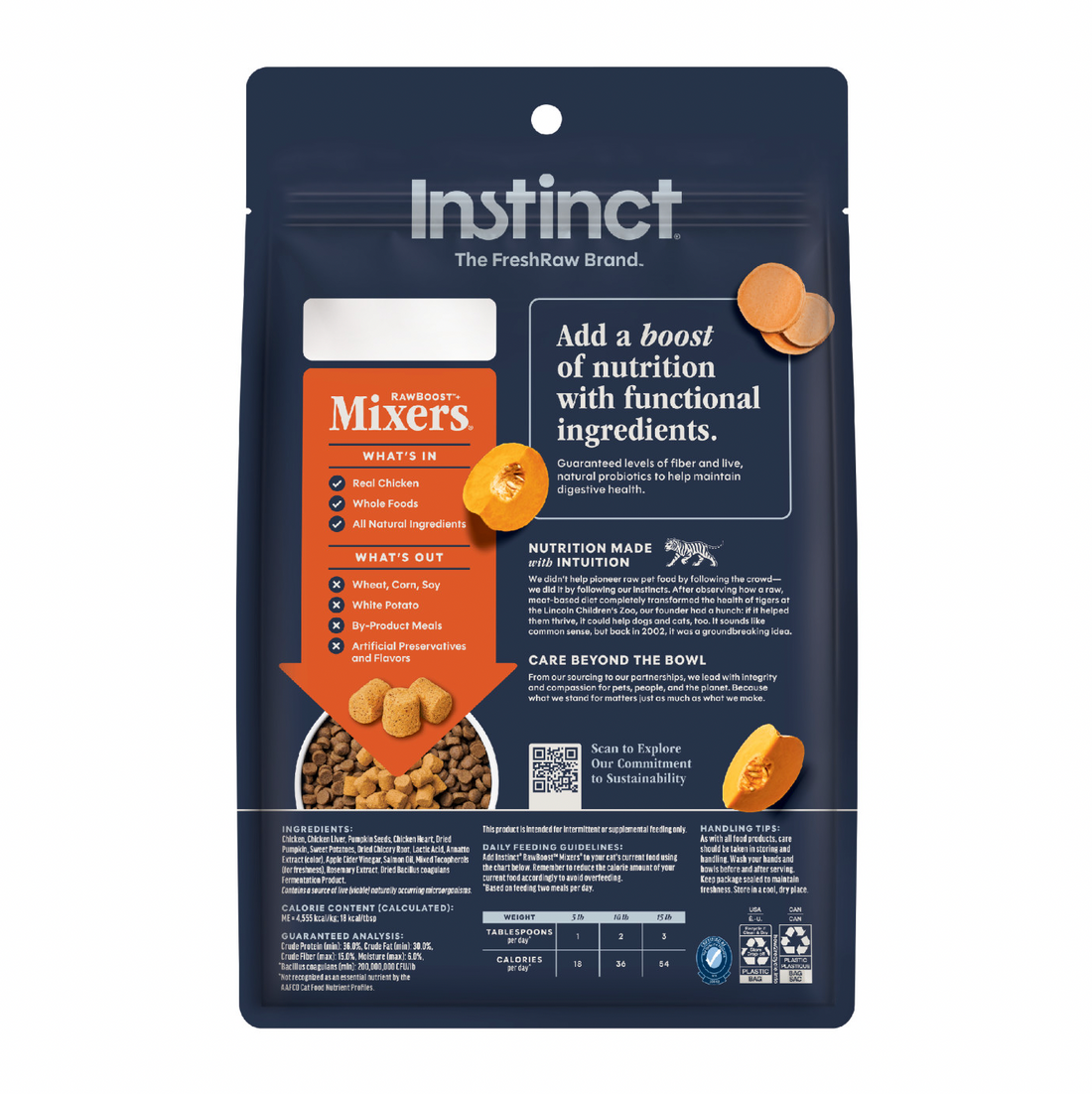 【INSTINCT】Raw Boost Mixers Digestive Health for Cats 5.5oz / 156g