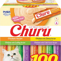 【INABA】Churu Purées Cat Treat - Chicken Variety - 100 Tubes - 50oz / 1400g