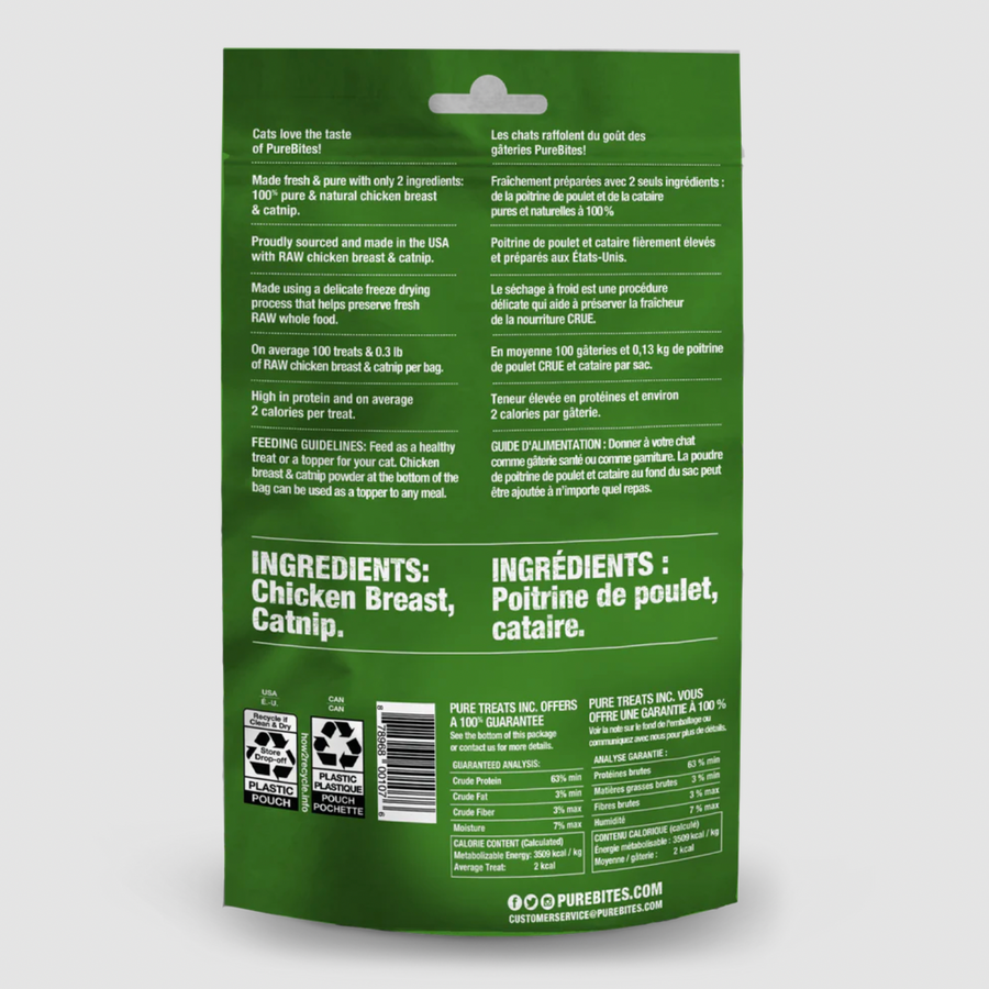 【PureBites】猫咪冻干小零食 - 鸡胸肉 & 猫薄荷 37 g