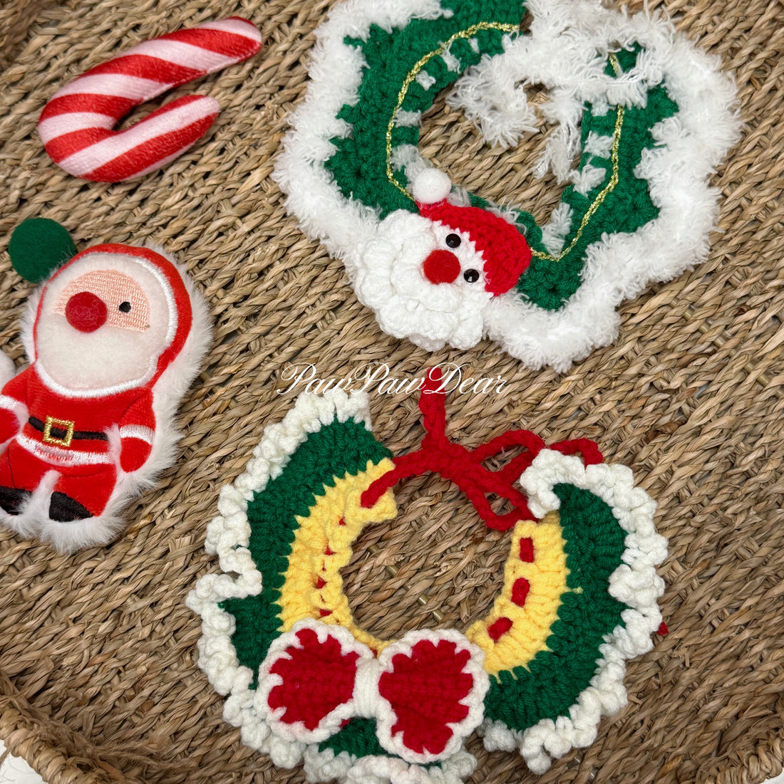 【Purrfect Handcrafts】Christmas Cute Bow Pet Bib