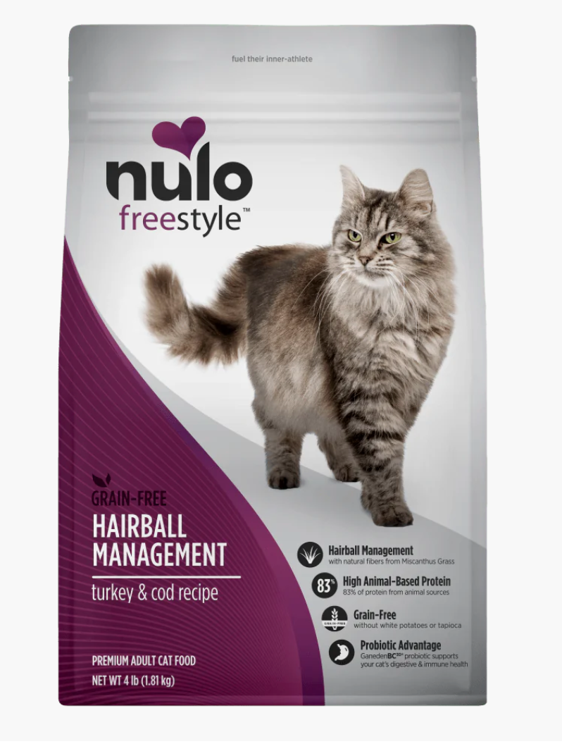 【Nulo】Cat - High-Protein Kibble Hairball Management Turkey & Cod Recipe- 5 lb & 12 lb