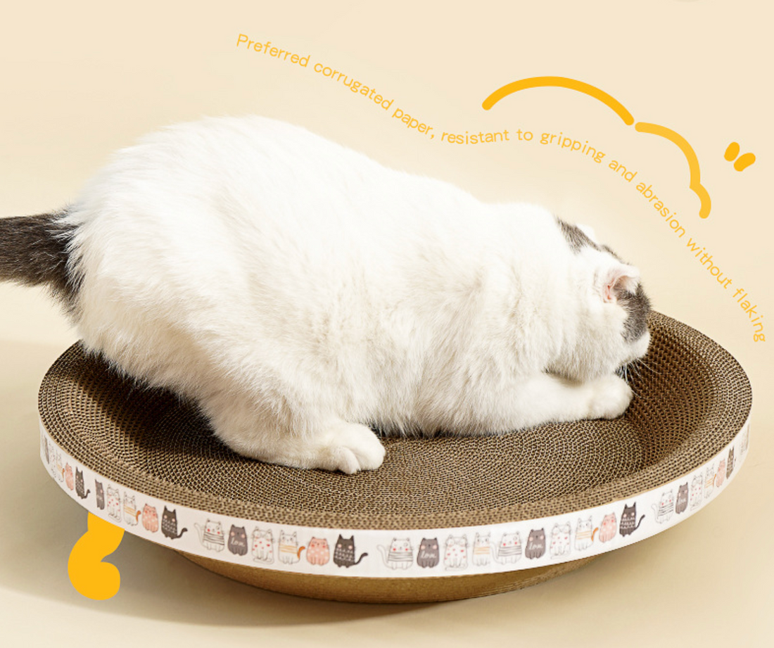 Oval Corrugated Cardboard Cat Scratcher