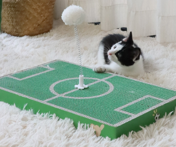 Soccer-Themed Cat Scratching Pad