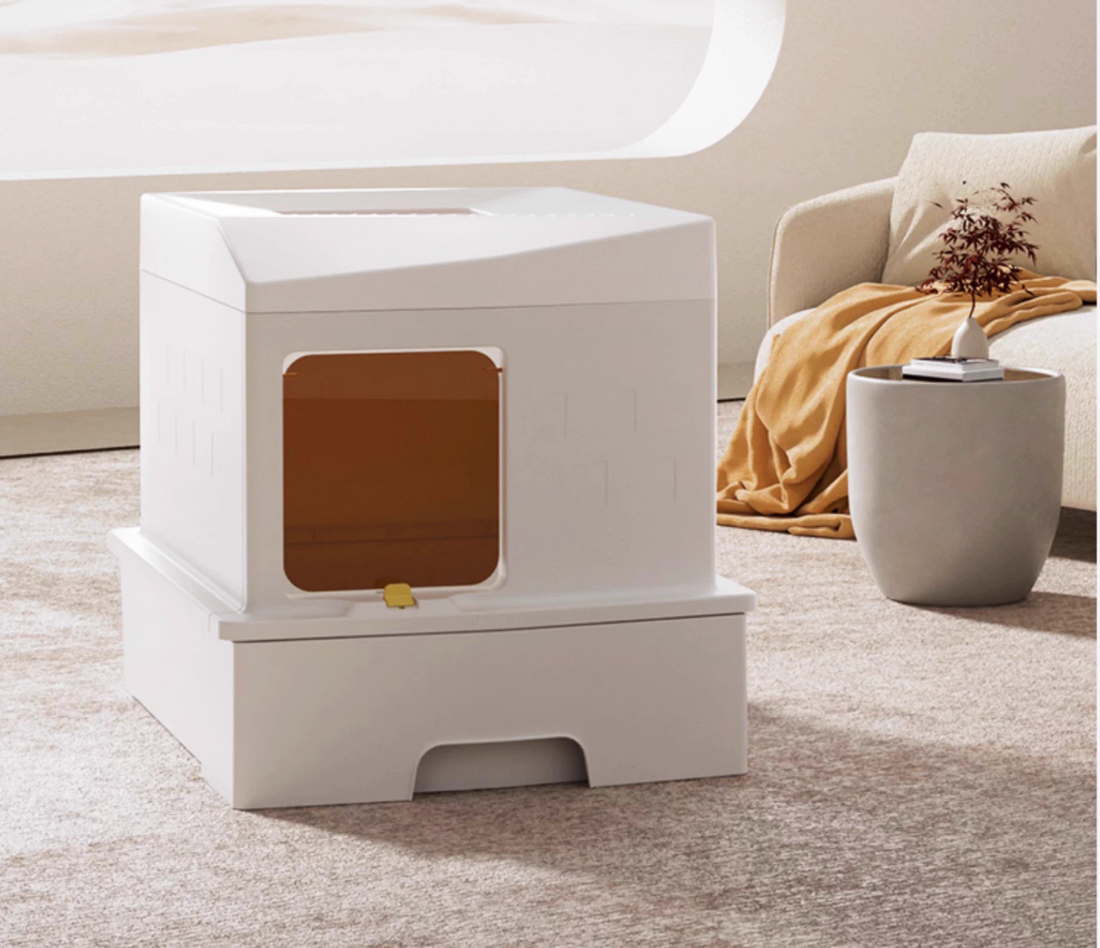 Top-Entry Enclosed Cat Litter Box – Odor Control & Splash-Proof