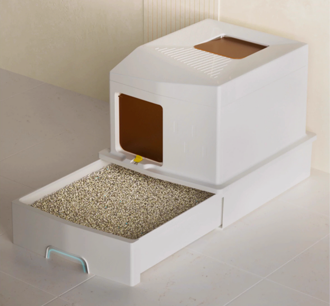 Top-Entry Enclosed Cat Litter Box – Odor Control & Splash-Proof