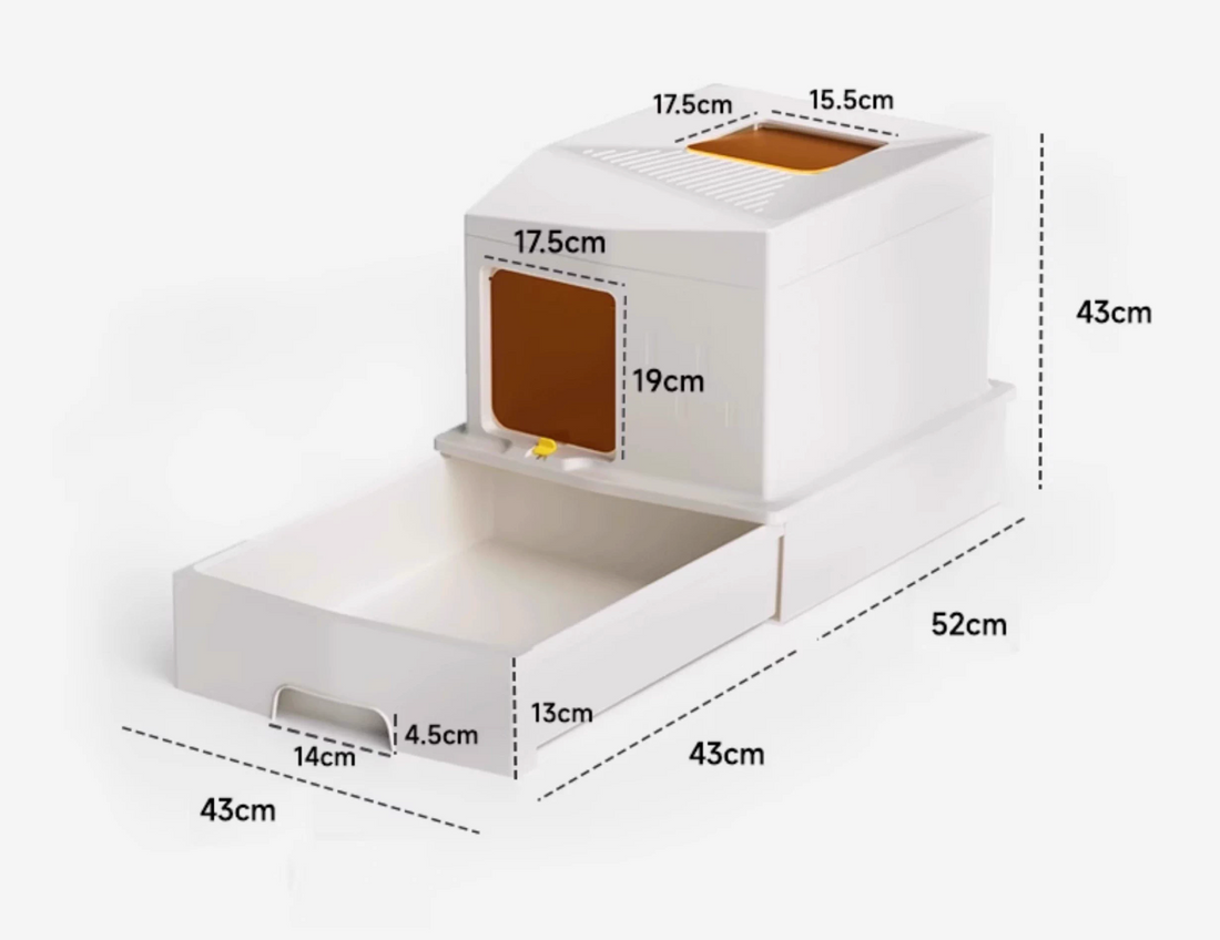 Top-Entry Enclosed Cat Litter Box – Odor Control & Splash-Proof
