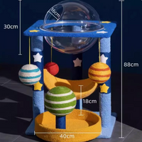 All-in-One Cat Climbing Tower Cat Tree with Space Pod