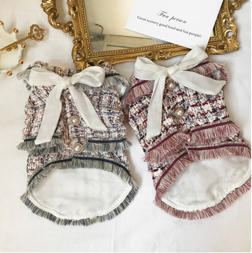 Chic Bouclé Spring/Summer Dog Coat