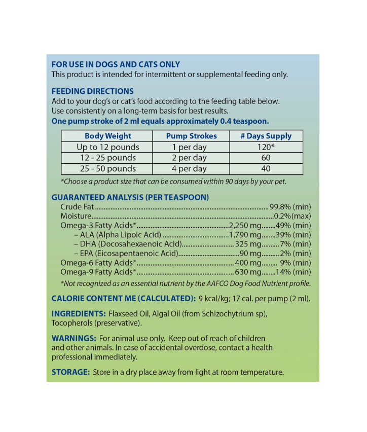 Grizzly Pet Algal Plus Omega 3-6-9 237ml