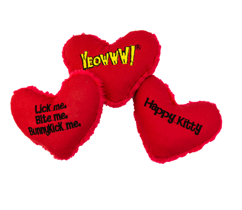 【yeowww!】Hearrrt Attack Bunny Kick Me Catnip Cat Toys