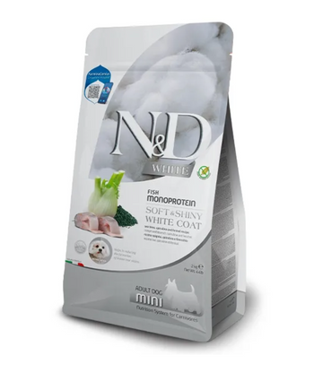 【FARMINA N&D - DOG】White Coat -Sea Bass, Fennel & Kelp - Puppy Food- 3.3lbs