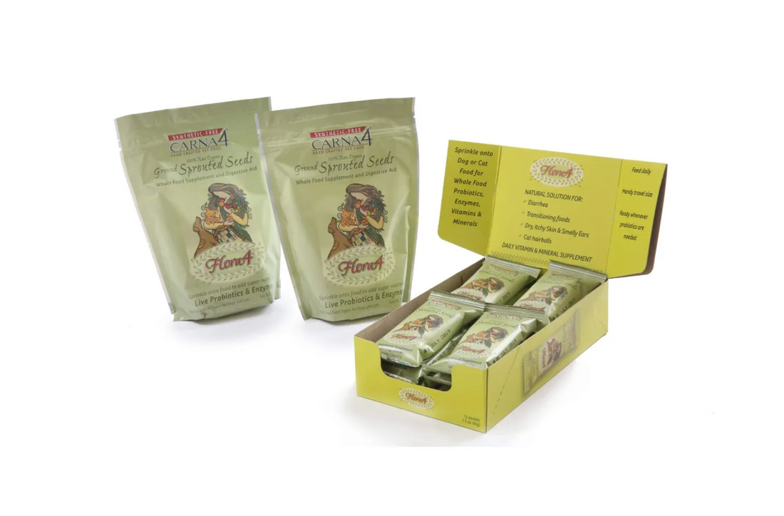 【CARNA4】 Flora4® Organic Sprouted Seeds Supplement - 18oz / 1.5 oz