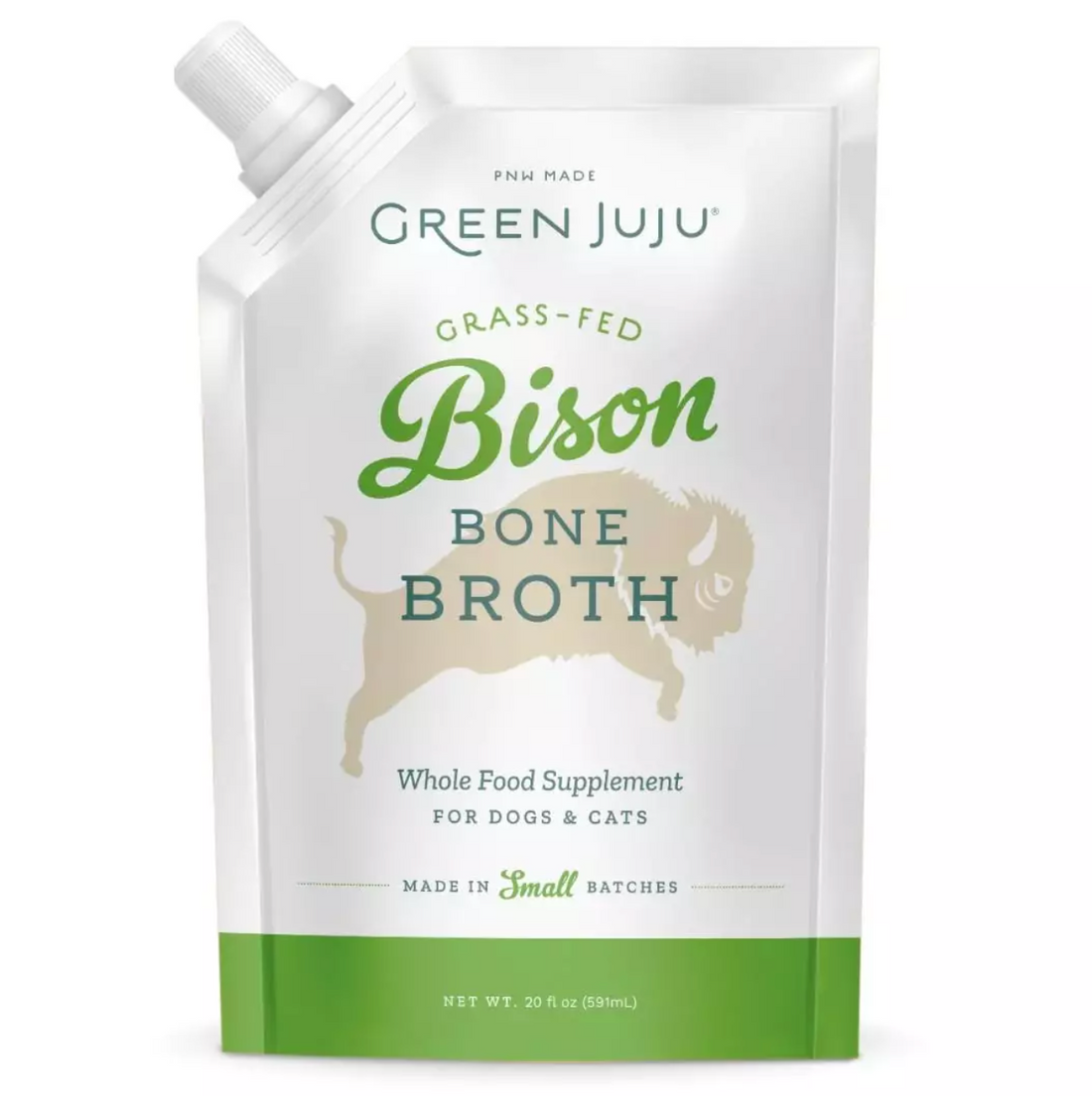 【Green Juju】Dogs & Cats - Bone Broth Bison - 567g