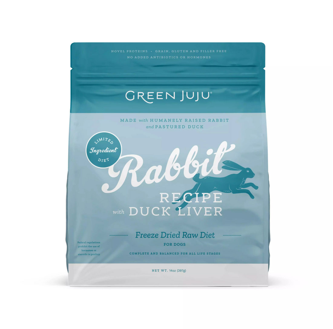 【Green Juju】Freeze Dried Raw Rabbit w/Duck Liver 397g