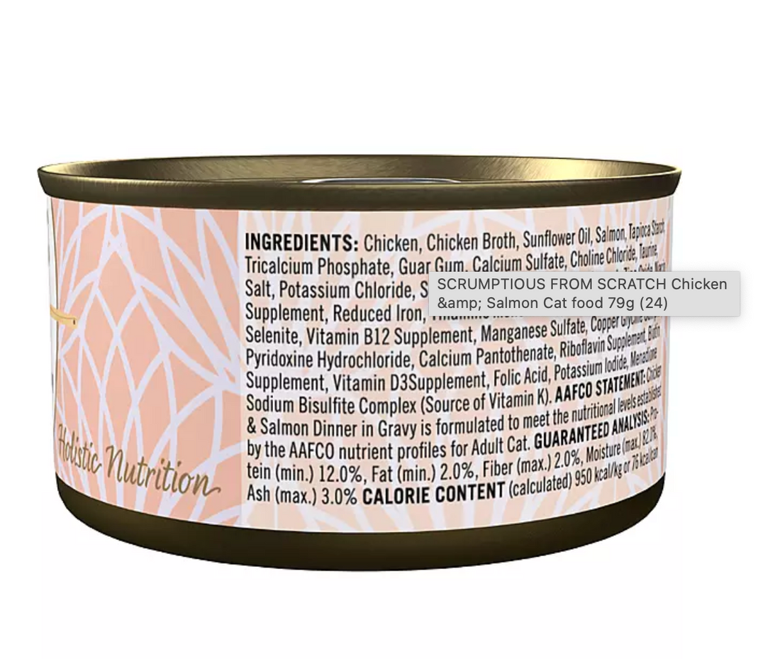 【SCRUMPTIOUS】FROM SCRATCH -  Wet Can Cat Food - Chicken Entrée 79g