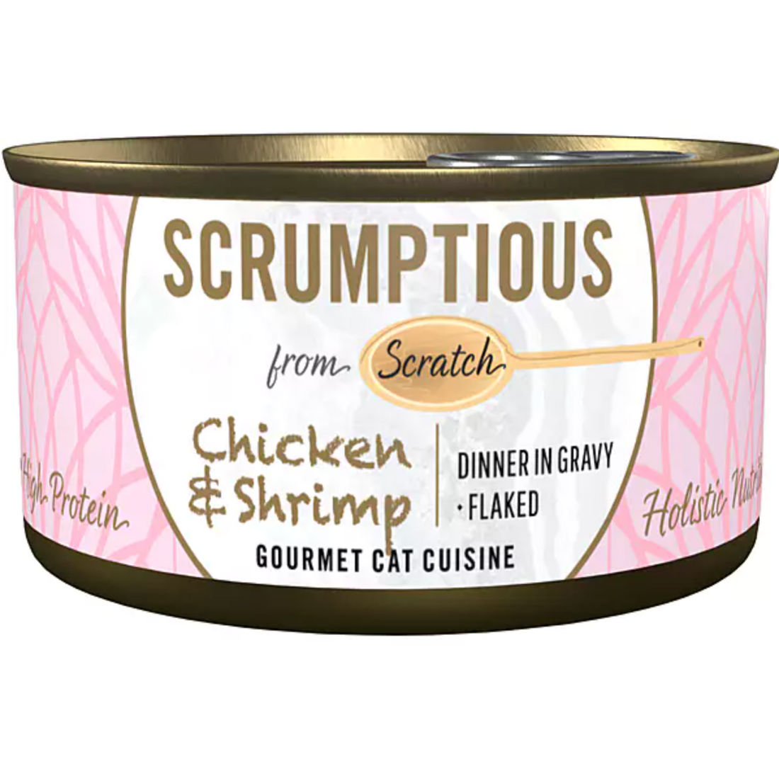 【SCRUMPTIOUS】FROM SCRATCH -  Wet Can Cat Food - Chicken & Shrimp 79g