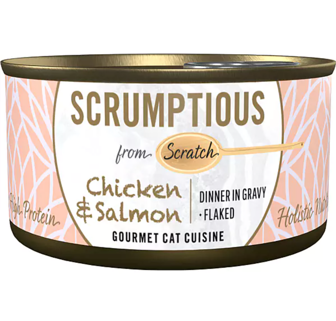 【SCRUMPTIOUS】FROM SCRATCH -  Wet Can Cat Food - Chicken & Salmon 79g