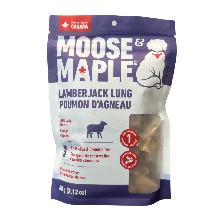【 Moose & Maple】Dog Treats - Lumberjack Lung - Dehydrated Lamb Lung 60g