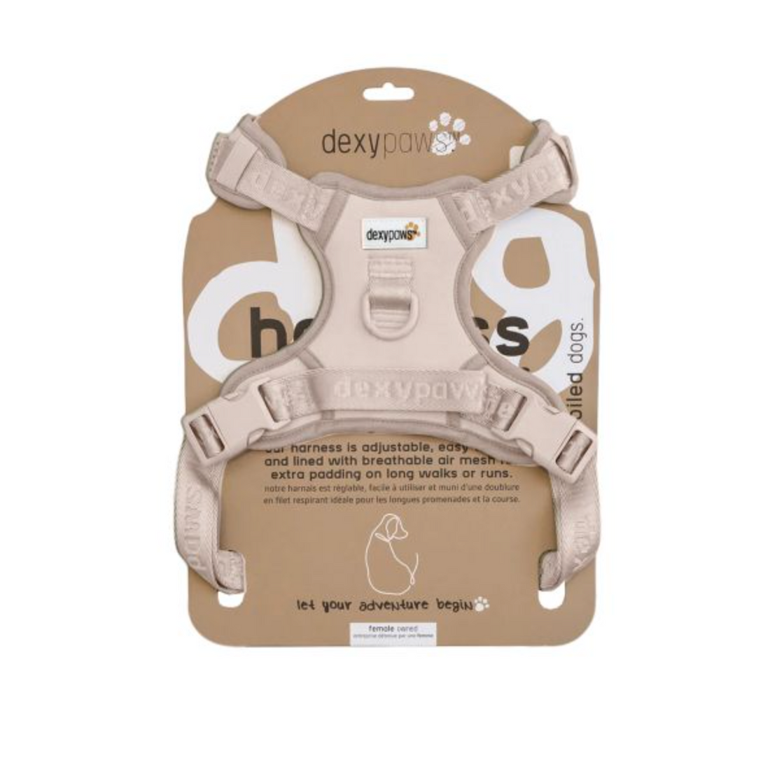 【DexyPaws】No-Pull Dog Harness -Nude