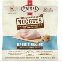 【PRIMAL】Cat - Freeze-Dried Nuggets - Rabbit - 5.5oz & 14oz