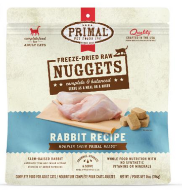 【PRIMAL】Cat - Freeze-Dried Nuggets - Rabbit - 5.5oz & 14oz