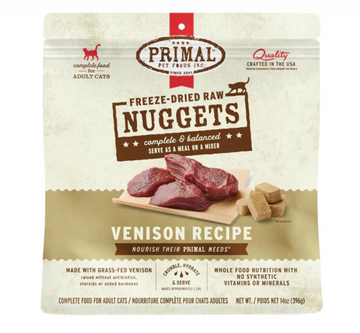 【PRIMAL】Cat - Freeze-Dried Nuggets - Venison - 5.5oz & 14oz