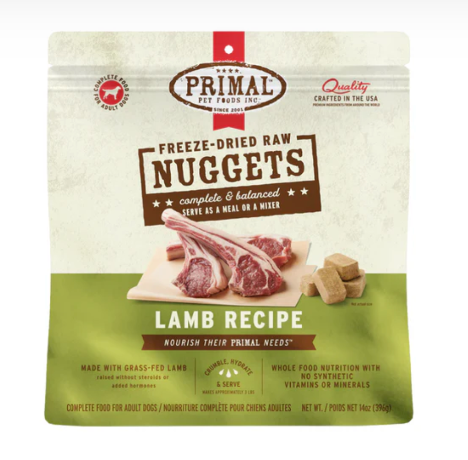 【PRIMAL】Dog - Freeze-Dried Nuggets - Lamb - 5.5oz & 14oz