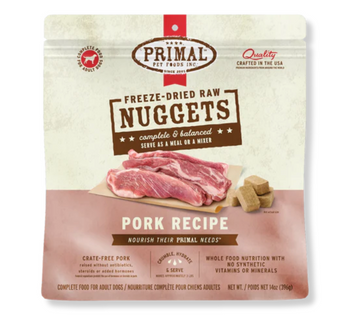 【PRIMAL】Dog - Freeze-Dried Nuggets - Pork - 5.5oz & 14oz