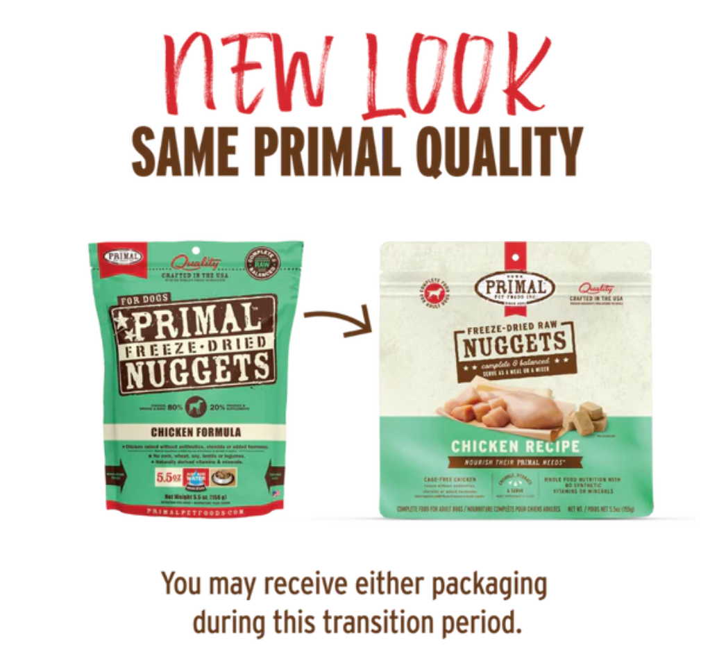 【PRIMAL】Dog Freeze-Dried Nuggets - Chicken - 5.5oz & 14oz