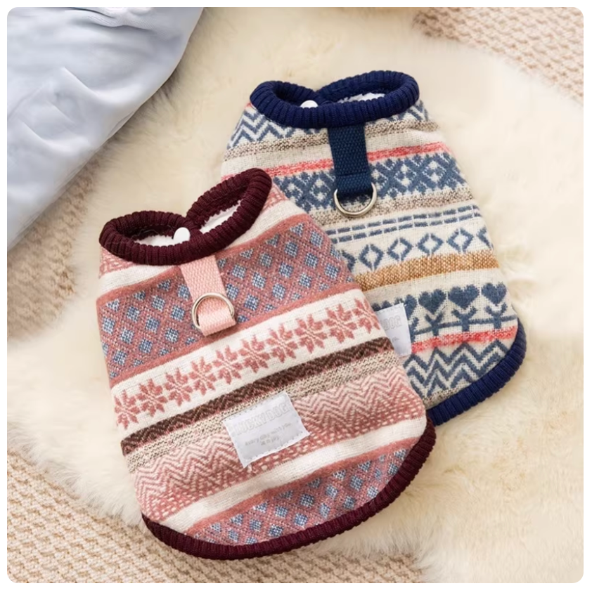 Autumn & Winter Snowflake Pet Vest