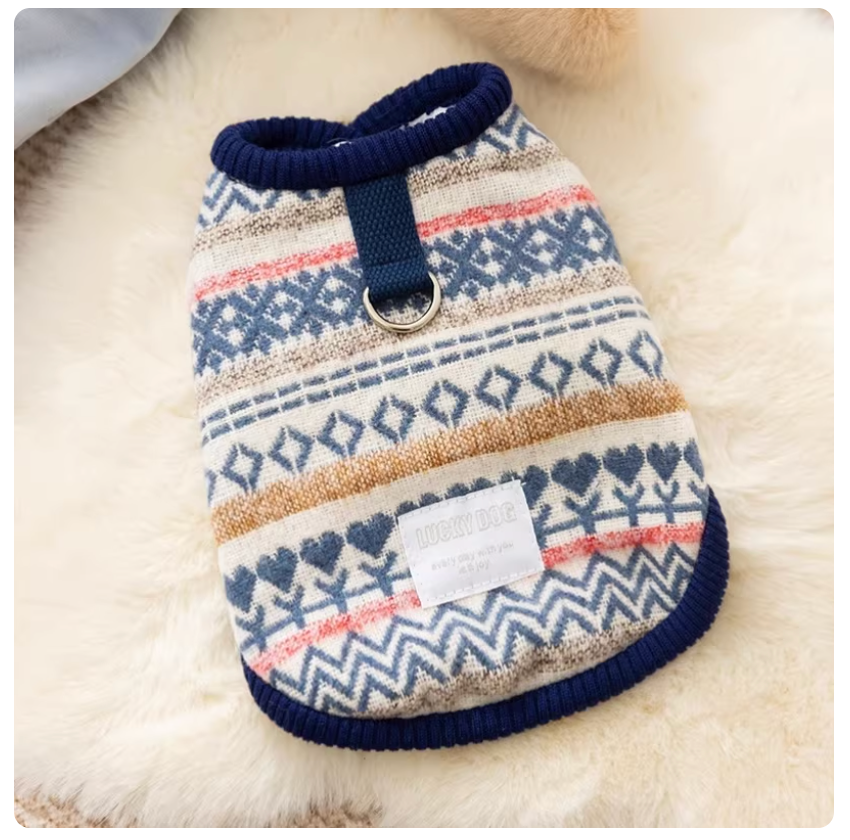 Autumn & Winter Snowflake Pet Vest