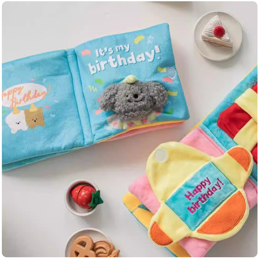 Interactive Dog Snuffle Book - Azure Birthday (Hardness Level 2)